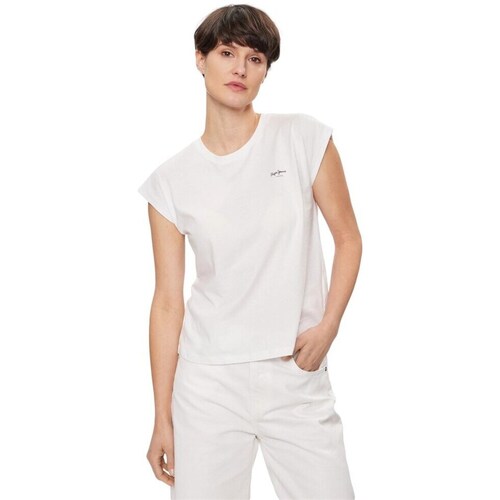 Textil Mulher T-Shirt mangas curtas Pepe jeans PL505853800 Branco