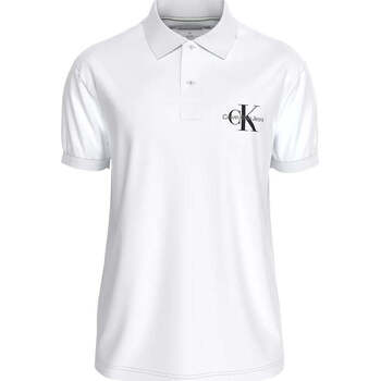 Textil Homem T-shirts e Pólos Calvin Klein Jeans J30J323395-YAF-1-1 Branco