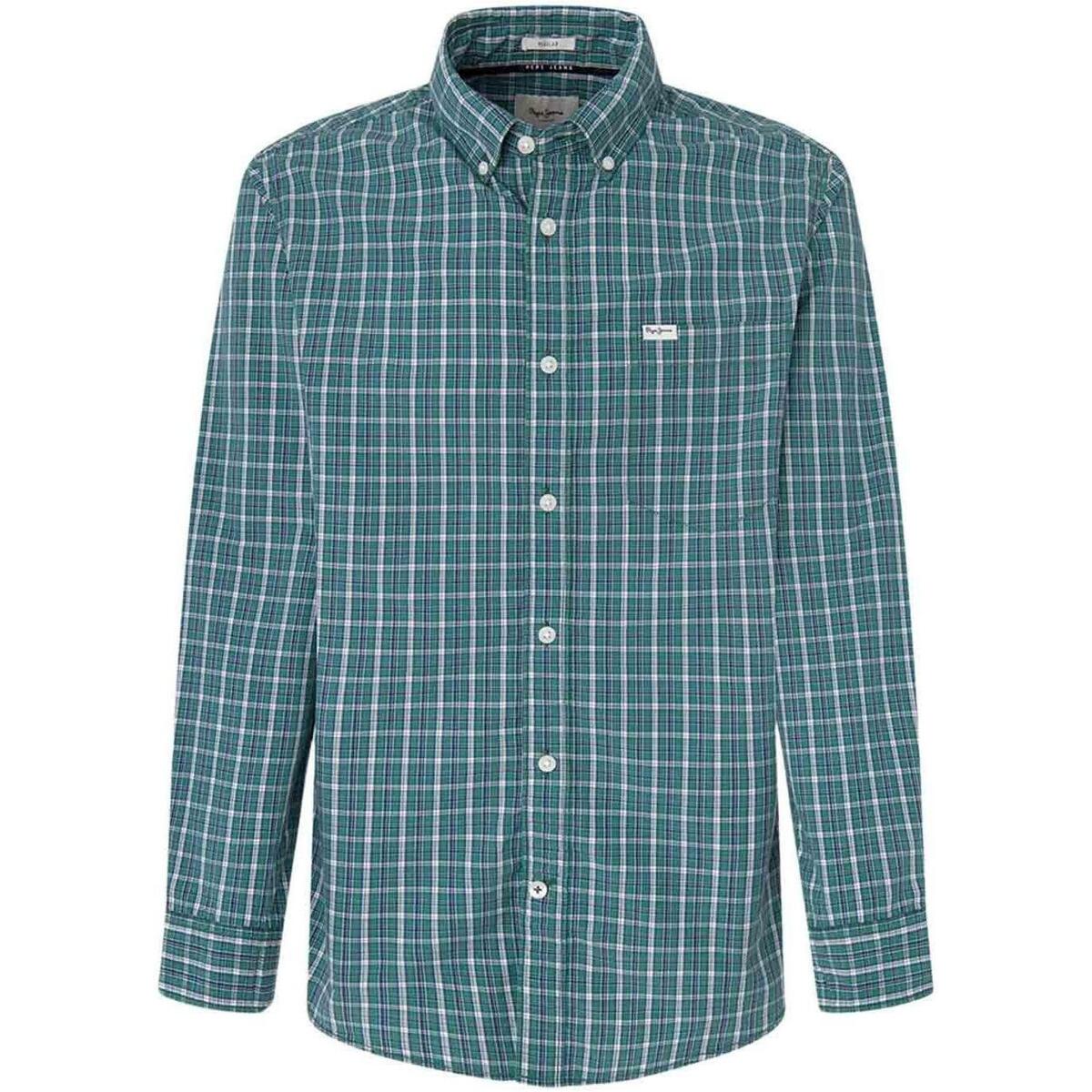 Textil Homem Camisas mangas comprida Pepe jeans  Verde