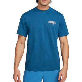 Textil Homem T-Shirt Hochgeschlossenes mangas curtas Nike FN3279 Azul