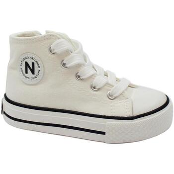 Sapatos Criança Sapatilhas de cano-alto Naturino NAT-E24-18270-WH-a Branco