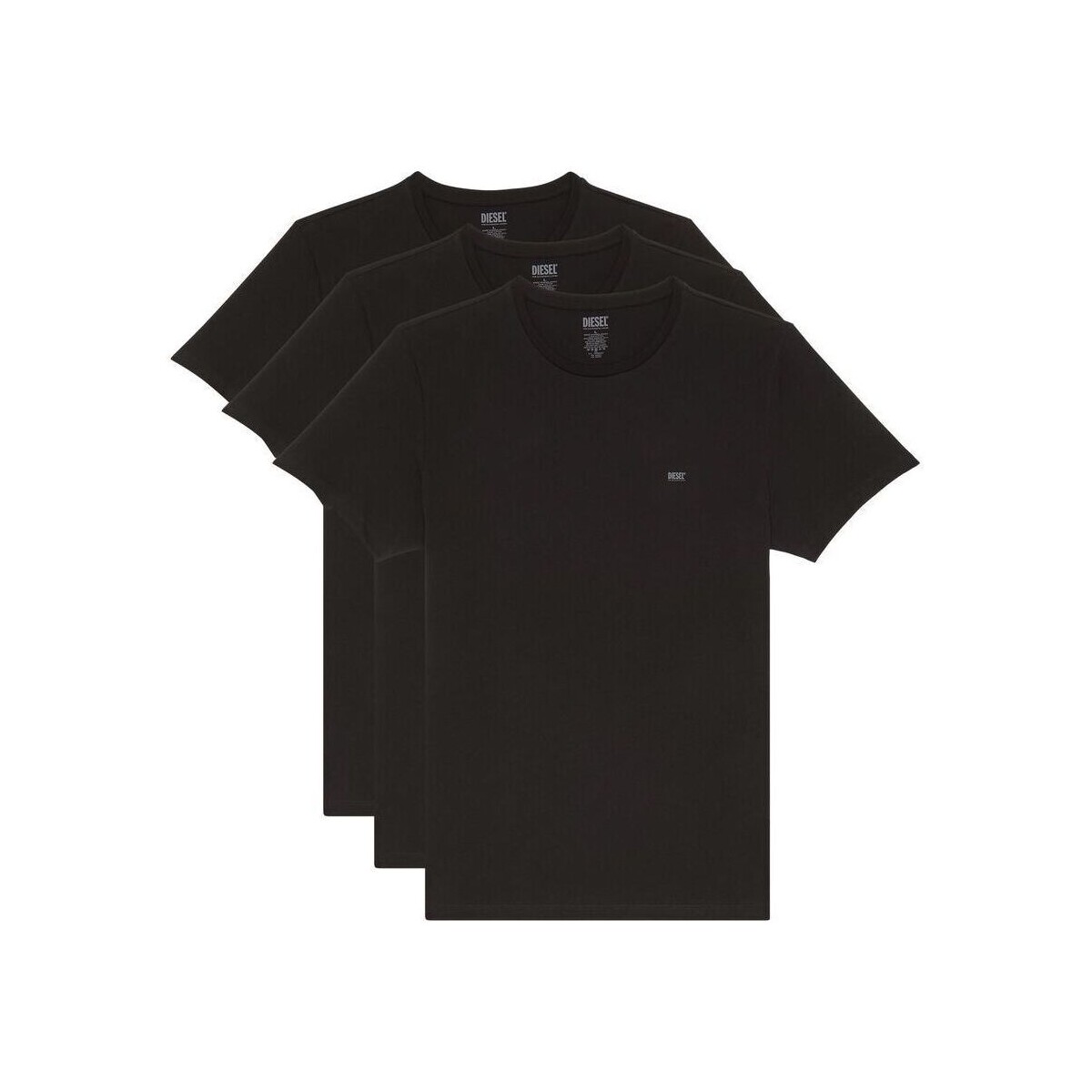 Textil Homem T-shirts e Pólos Diesel 00SPDG 0LIAD - 3 PACK-E4101 Preto