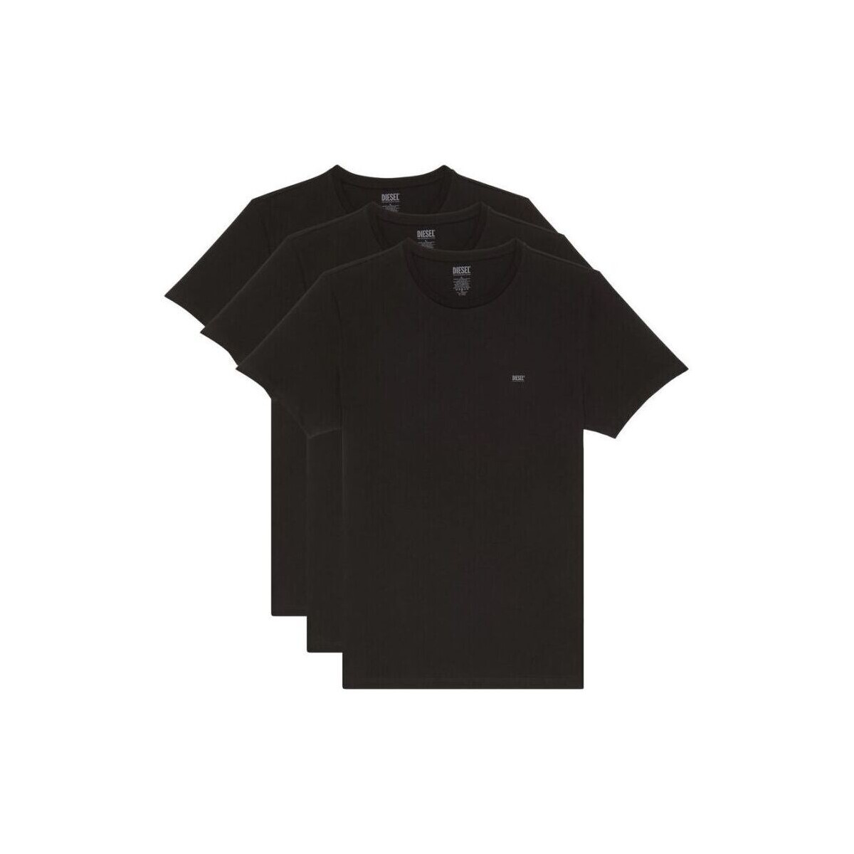 Textil Homem T-shirts e Pólos Diesel 00SPDG 0LIAD - 3 PACK-E4101 Preto