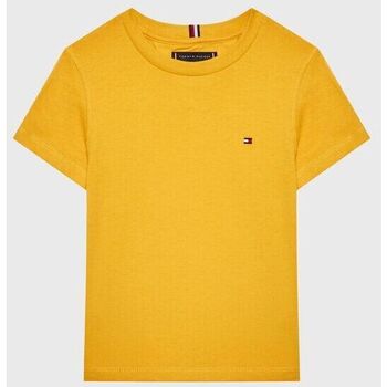 Textil Criança T-shirts e Pólos 0GY Tommy Hilfiger KB0KB06879 - ESSENTIAL TEE-ZIN YELLOW TULIP Amarelo