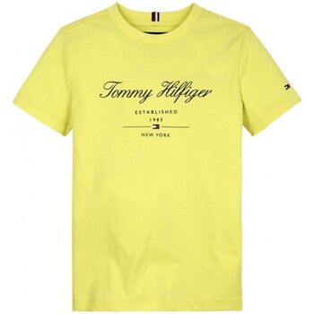 Textil Criança T-shirts e Pólos 0GY Tommy Hilfiger KB0KB08803-ZIN YELLOW TULIP Amarelo
