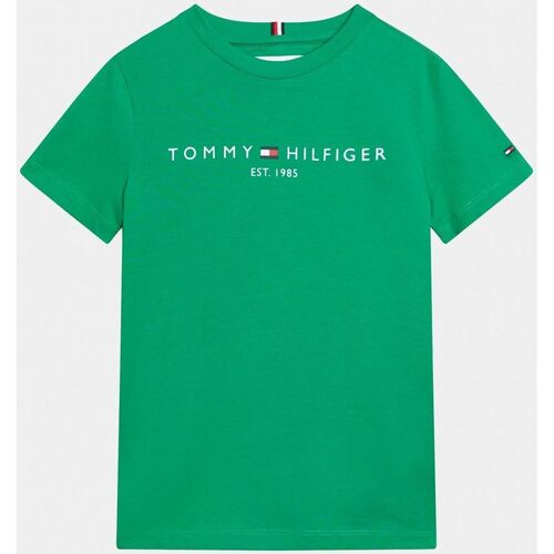 Textil Criança T-shirts e Pólos 0GY Tommy Hilfiger KS0KS00397 ESSENTIAL TEE-L4B OLYMPIC GREEN Verde