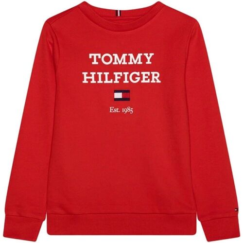 Textil Rapaz Sweats 0GY Tommy Hilfiger KB0KB08713 - LOGO SWEAT-XND FIERCE RED Vermelho