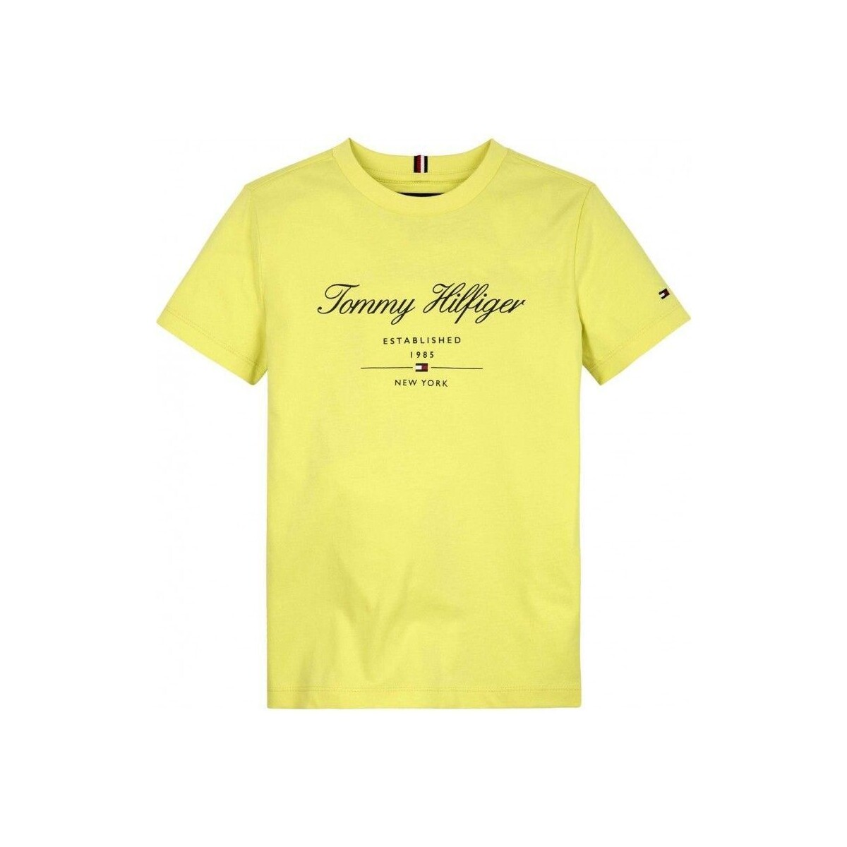 Textil Criança T-shirts e Pólos Tommy Hilfiger KB0KB08803-ZIN YELLOW TULIP Amarelo