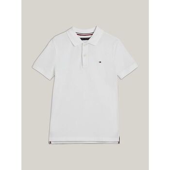 Textil Rapaz T-shirts e Pólos Tommy Hilfiger KB0KB09103 FLAG POLO-YBR WHITE Branco