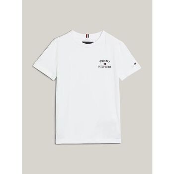 Textil Criança T-shirts e Pólos 0GY Tommy Hilfiger KB0KB08807 - LOGO TEE-YBR WHITE Branco