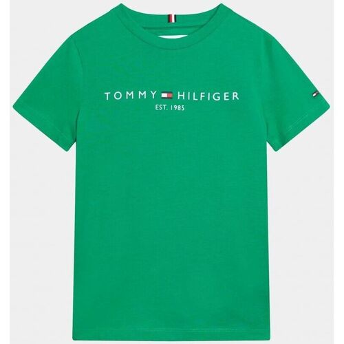Textil Criança T-shirts e Pólos 0GY Tommy Hilfiger KS0KS00397 ESSENTIAL TEE-L4B OLYMPIC GREEN Verde