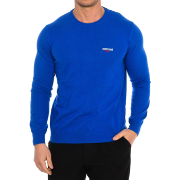 Textil Homem camisolas Roberto Cavalli FSX600-BLUETTE Azul