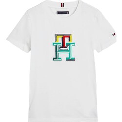 Textil Rapaz T-shirt mangas compridas Tommy Hilfiger KB0KB08813 Branco