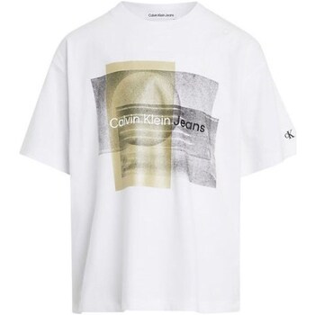 Textil Rapaz T-shirt mangas compridas Calvin Klein Jeans IB0IB02025 Branco