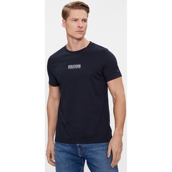 Textil Homem T-shirts e Pólos Tommy Hilfiger MW0MW34387 Azul