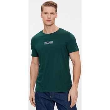 Textil Homem T-shirts e Pólos Tommy Hilfiger MW0MW34387 Verde