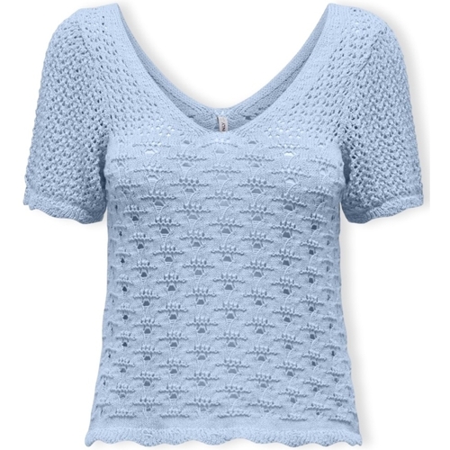 Textil Mulher Tops / Blusas Only Top Becca Life S/S - Cashmere blue Azul