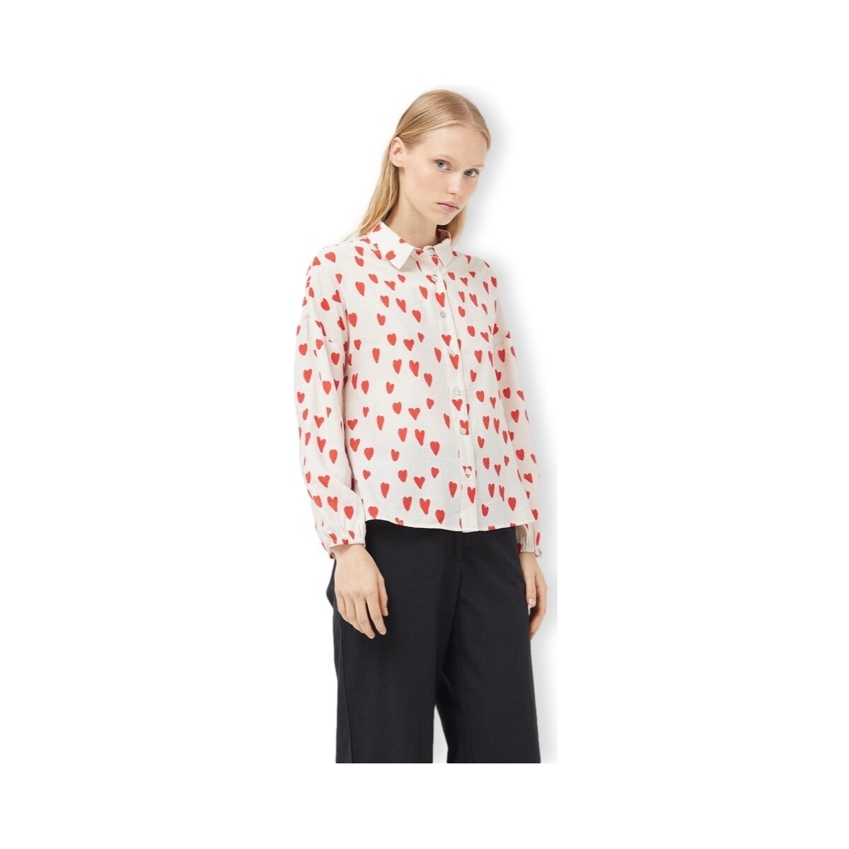 Textil Mulher Tops / Blusas Compania Fantastica COMPAÑIA FANTÁSTICA Camisa 11034 - Conversational 12 Vermelho