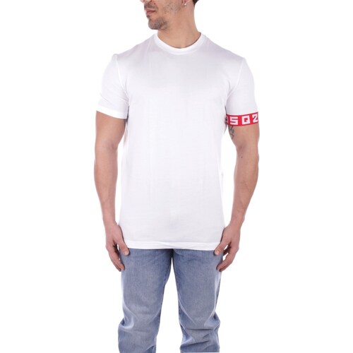 Textil Homem T-shirts e Pólos Dsquared D9M3S5130 Branco