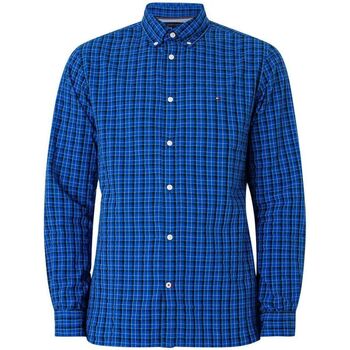 Textil Homem Camisas mangas comprida Tommy Hilfiger MW0MW33771 FLEX SMALL CHECK-OMS DESERT SKY/ULTRA BLUE Azul