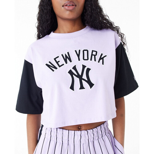 Textil Mulher Your best look yet has surfaced for the Flight Jacket 6 New-Era Mlb lifestyle crop tee neyyan Violeta