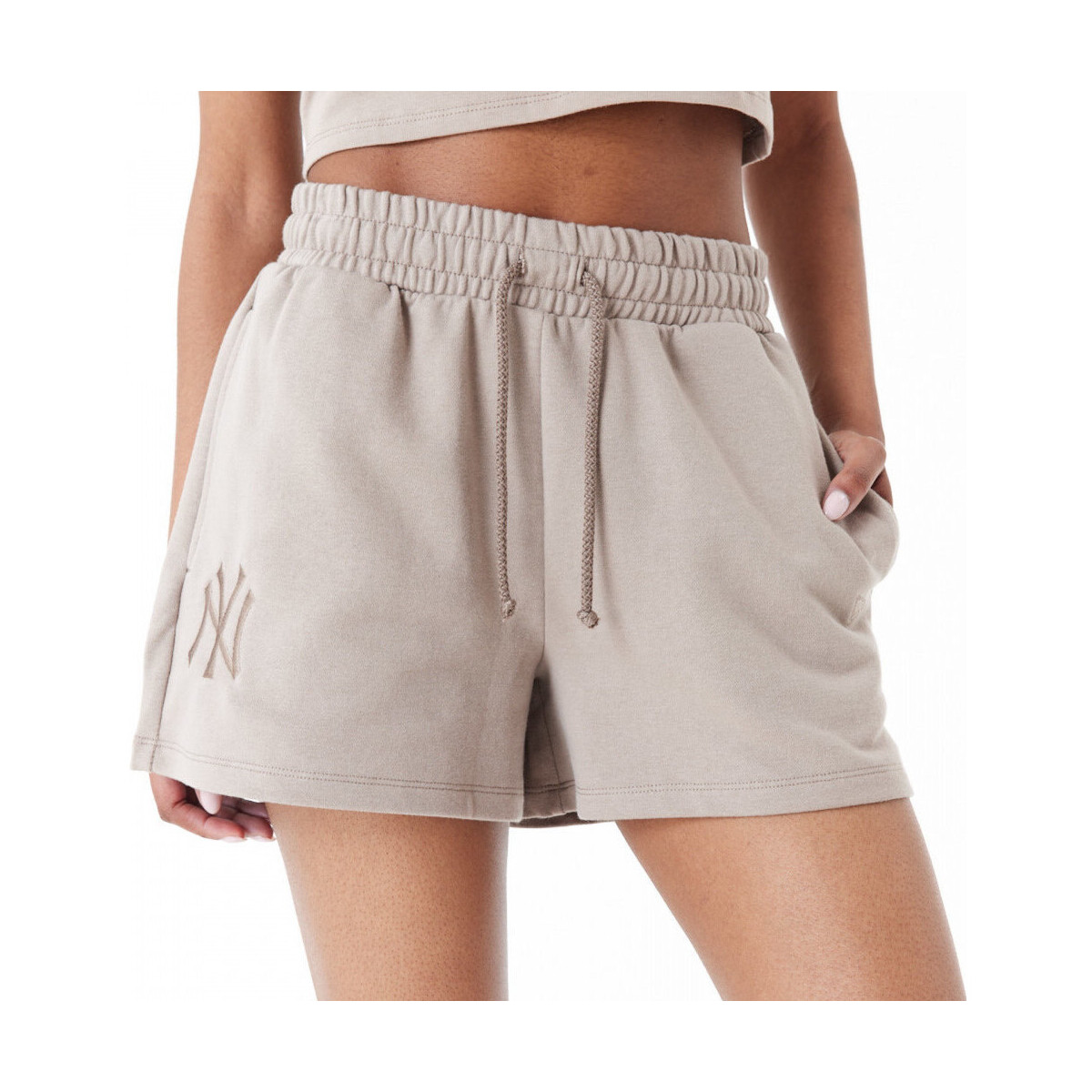 Textil Mulher Shorts / Bermudas New-Era Mlb le shorts neyyan Castanho