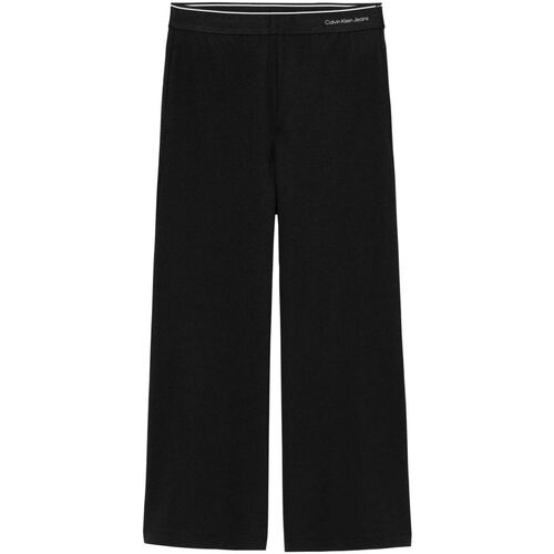 Textil Rapariga Calças Calvin Trousse Klein Jeans IG0IG02446 TAPE WIDE LEG-BEH BLACK Preto