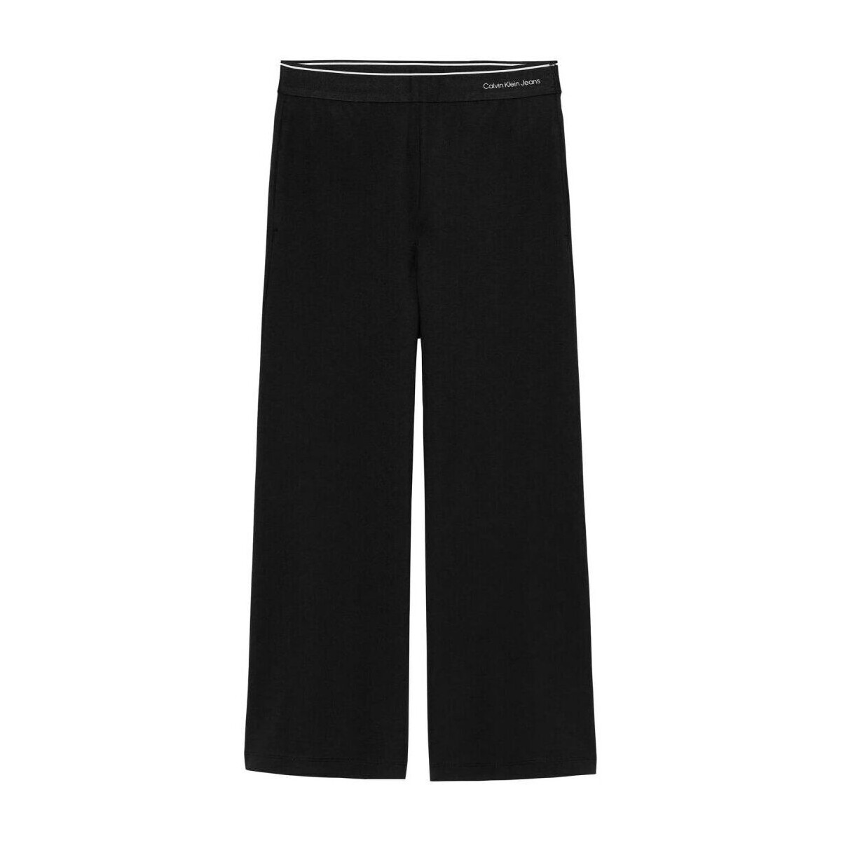 Textil Rapariga Calças Calvin Klein Jeans IG0IG02446 TAPE WIDE LEG-BEH BLACK Preto