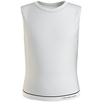 Textil Rapariga Tommy Jeans logo body in white Calvin Klein Jeans IG0IG02437 LOGO TAPE TOP-YAH BRIGHT WJITE Branco