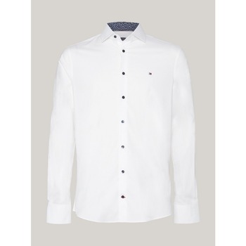 Textil Homem Camisas mangas comprida Tommy Hilfiger MW0MW34259 Branco
