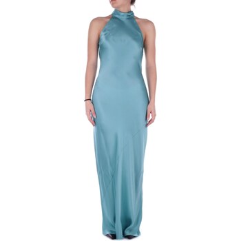 Textil Mulher Vestidos compridos Semicouture Y4SM12 Azul