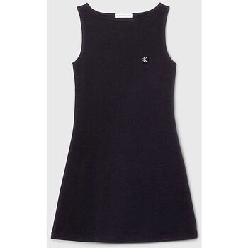 Textil Rapariga Vestidos Calvin Klein Cotton JEANS IG0IG02498 TANK FRESS-BEH BLACK Preto