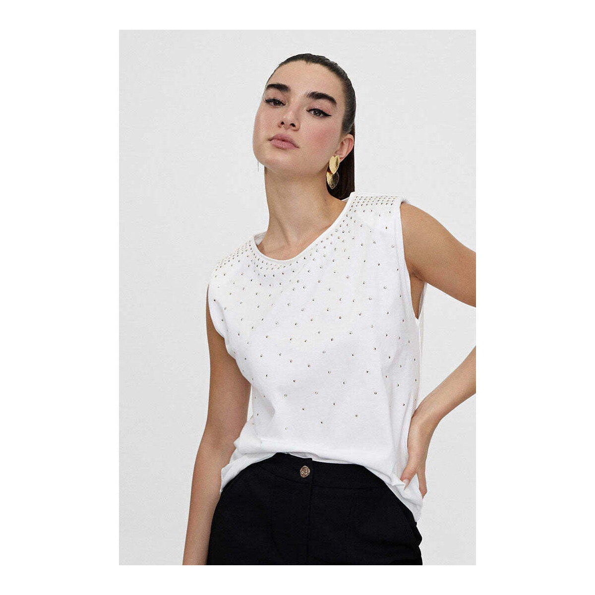Textil Mulher T-shirts e Pólos Lola Casademunt LS2415026-00B-1-1 Branco