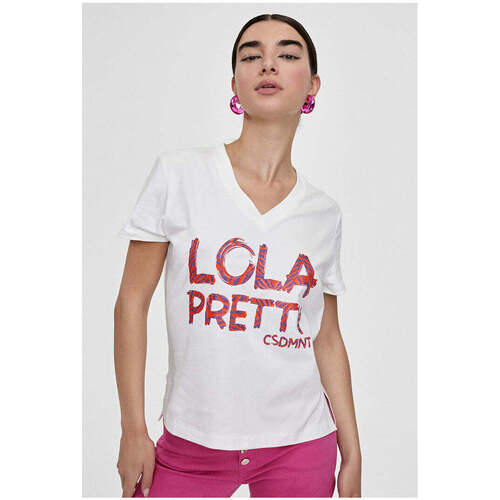 Textil Mulher T-shirts e Pólos Lola Casademunt LS2415037-2B2-1-1 Branco