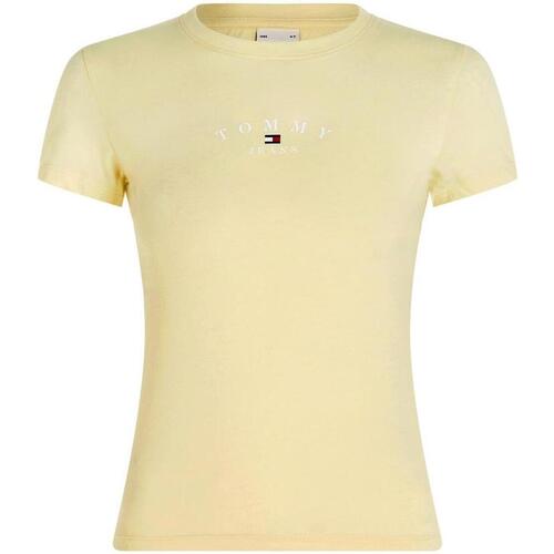 Textil Mulher T-shirts e Pólos Tommy Jeans  Amarelo