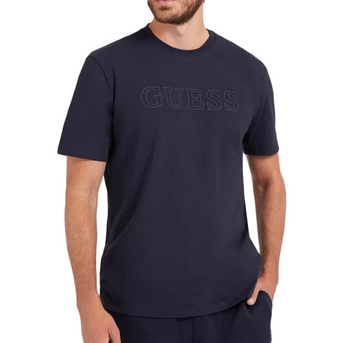 Textil Homem T-shirts e Pólos Guess  Azul