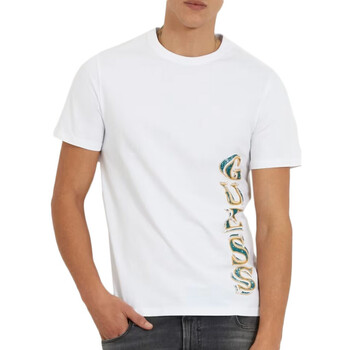 Textil Homem T-shirts e Pólos Guess  Branco