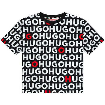 Textil Rapaz T-shirts e Pólos Hugo Boss Kids G00013-M99-2-19 Preto