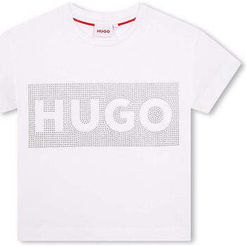 Textil Rapariga T-shirts e Pólos Hugo Boss Kids G00082-10P-1-23 Branco