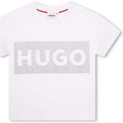 Textil Rapariga T-shirts e Pólos Hugo Boss Kids G00082-10P-1-23 Branco