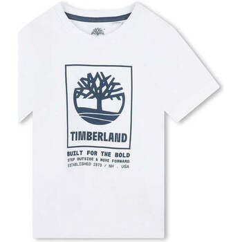 Textil Rapaz T-shirts e Pólos Timberland T60082-10P-1-19 Branco