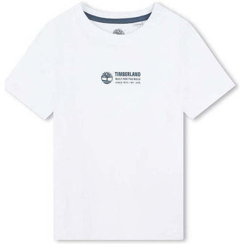 Textil Rapaz T-shirts e Pólos TIMBERLAND-SCARPA Timberland T60084-10P-1-19 Branco