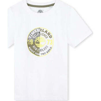 Textil Rapaz T-Shirt mangas curtas Timberland T60086-10P-1-19 Branco