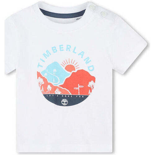 Textil Rapaz Timberland Kids Hoodie mit Logo-Stickerei Blau Timberland T60102-10P-1-17 Branco