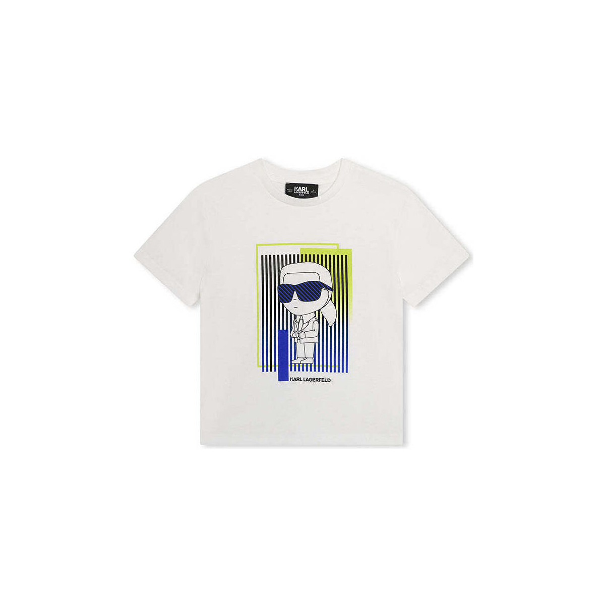 Textil Rapaz T-shirts e Pólos Karl Lagerfeld Z30041-10P-1-23 Branco