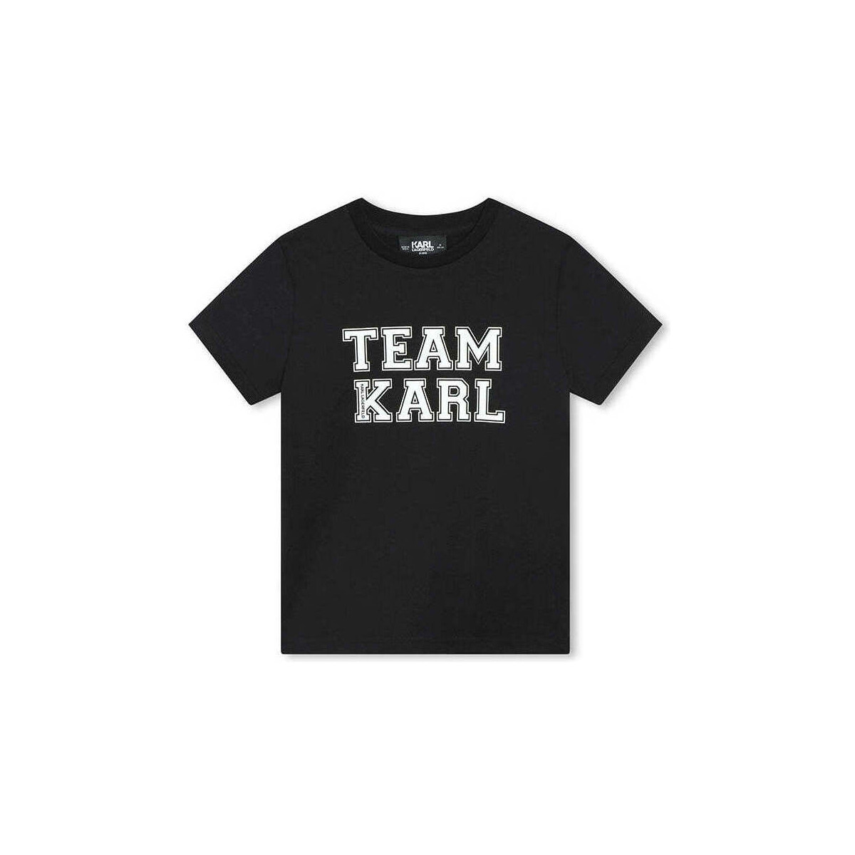 Textil Rapaz T-shirts e Pólos Karl Lagerfeld Z30049-09B-2-23 Preto