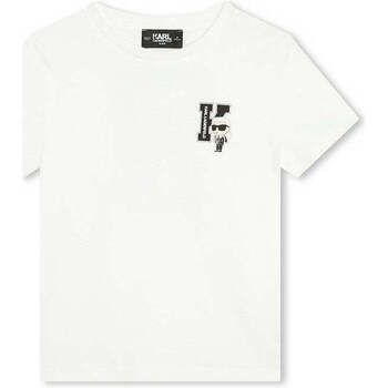 Textil Rapaz Gola em V Karl Lagerfeld Z30054-N50-1-23 Branco