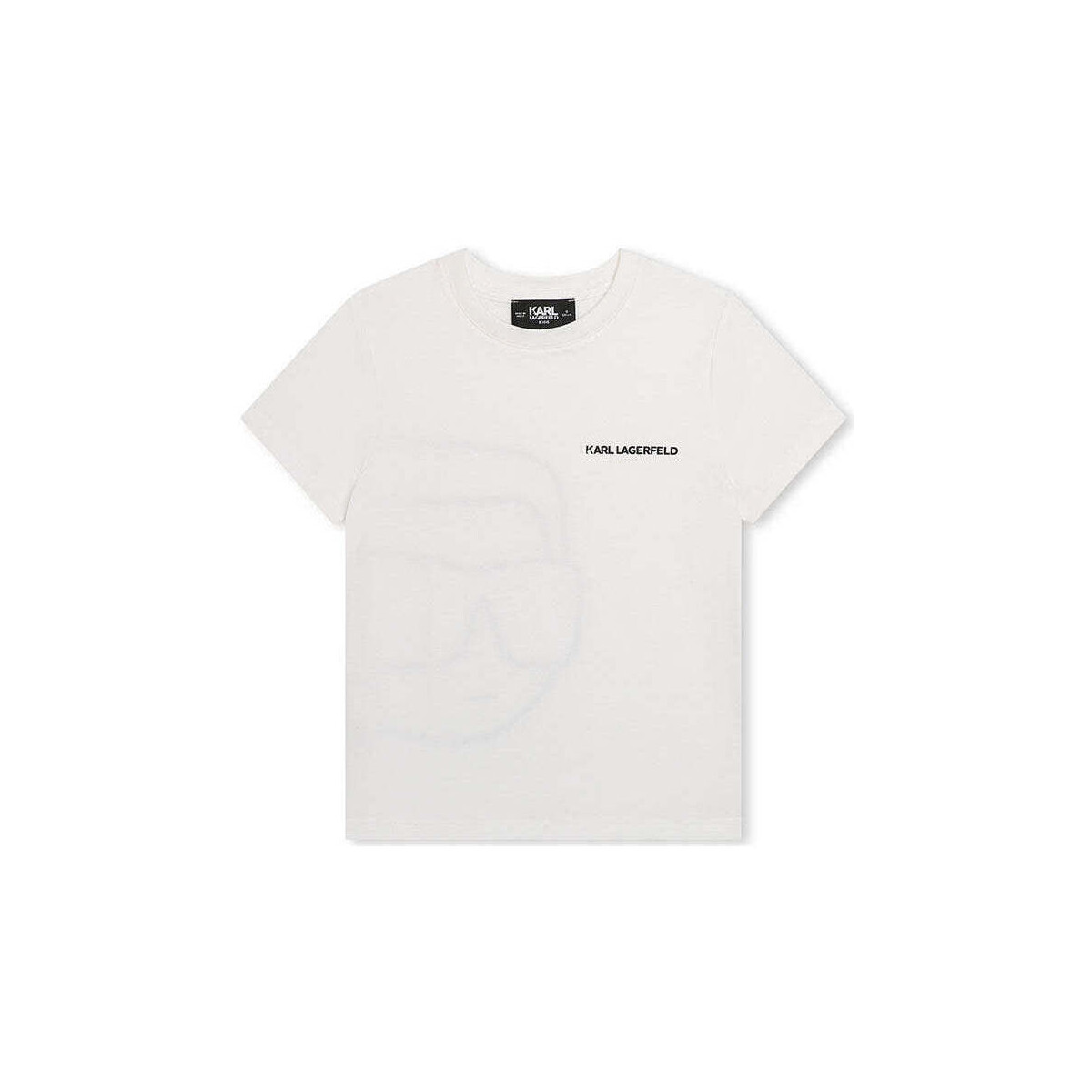 Textil Rapaz T-shirts e Pólos Karl Lagerfeld Z30055-10P-1-23 Branco