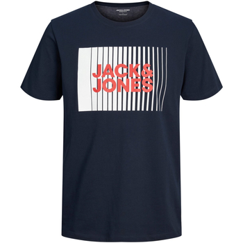 Textil Homem T-Shirt mangas curtas Jack & Jones 12233999 JJECORP LOGO TEE PLAY SS O-NECK NOOS NAVY BLAZER Azul