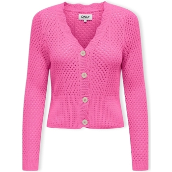 Textil Mulher Casacos Only Casaco Roselia Cardigan - Strawberry Moon Rosa